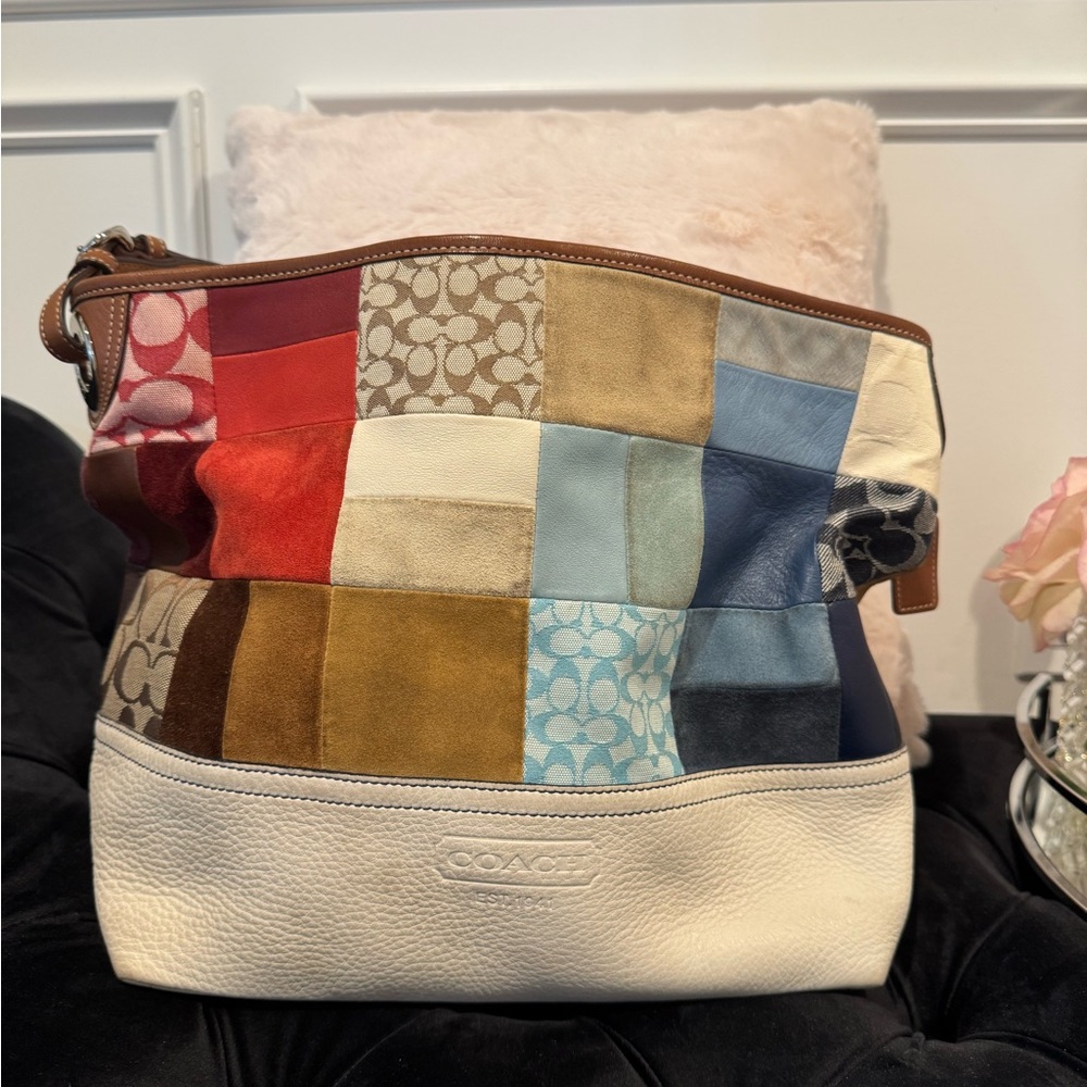 Coach Multicolor Patchwork Shoulder Bag